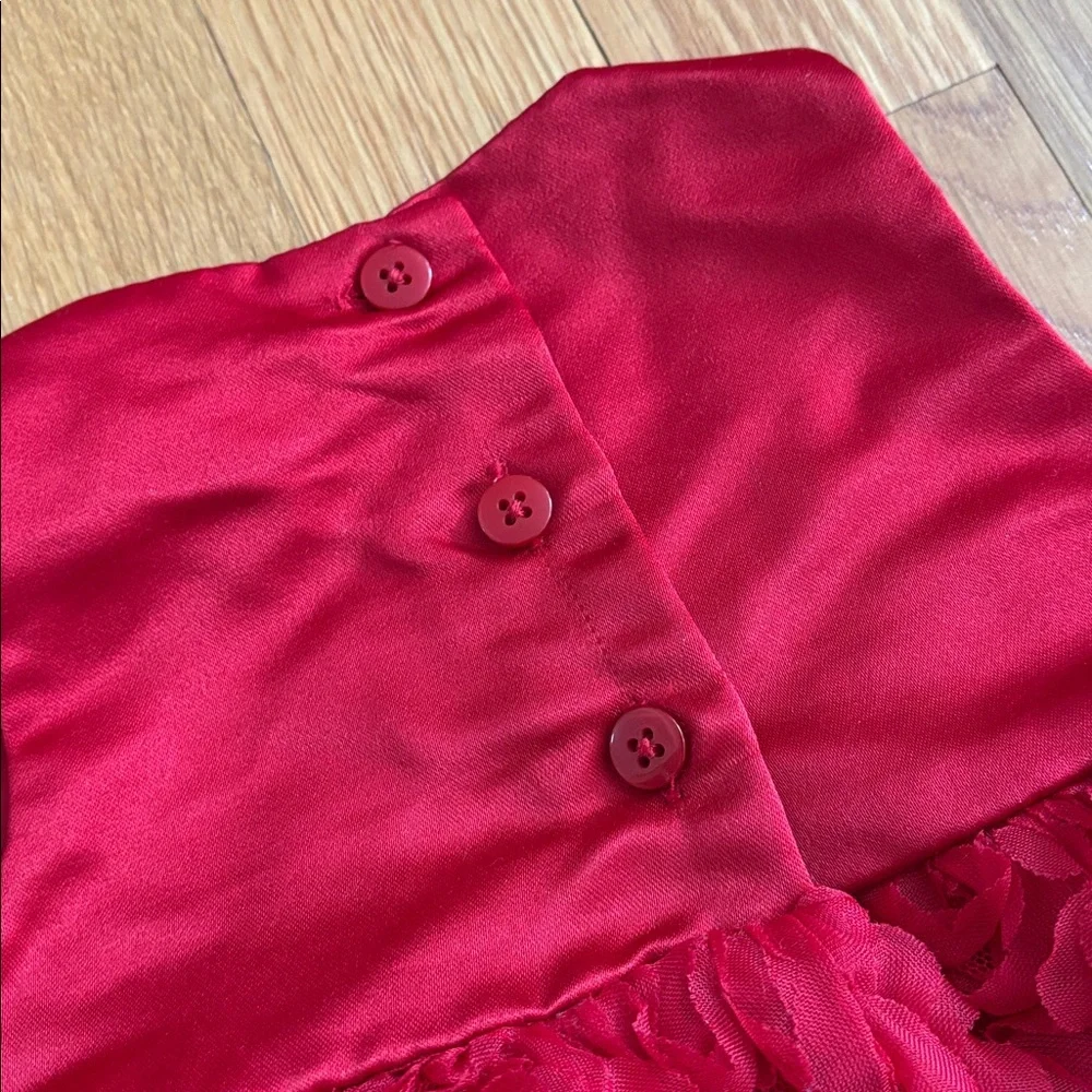0-3M Cat & Jack Red Flower Dress